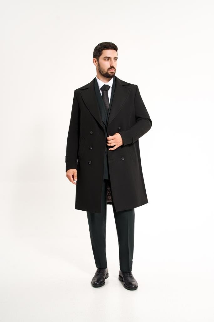 Пальто MAZALTOVMAN Двубортное премиум Черное