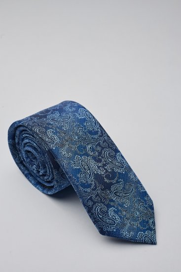 Мужской галстук Синий с узорами