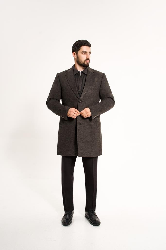 Пальто MAZALTOVMAN премиум Серое фактурное