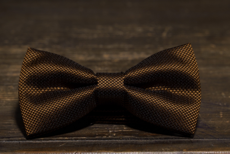 Галстук-бабочка Коричневая текстурная