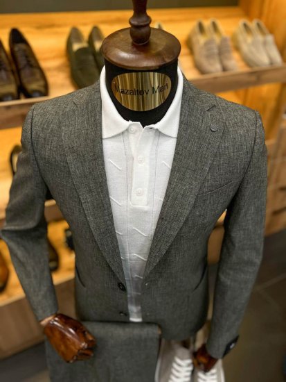 Костюм MAZALTOVMAN 2-ка премиум Лен Зеленый