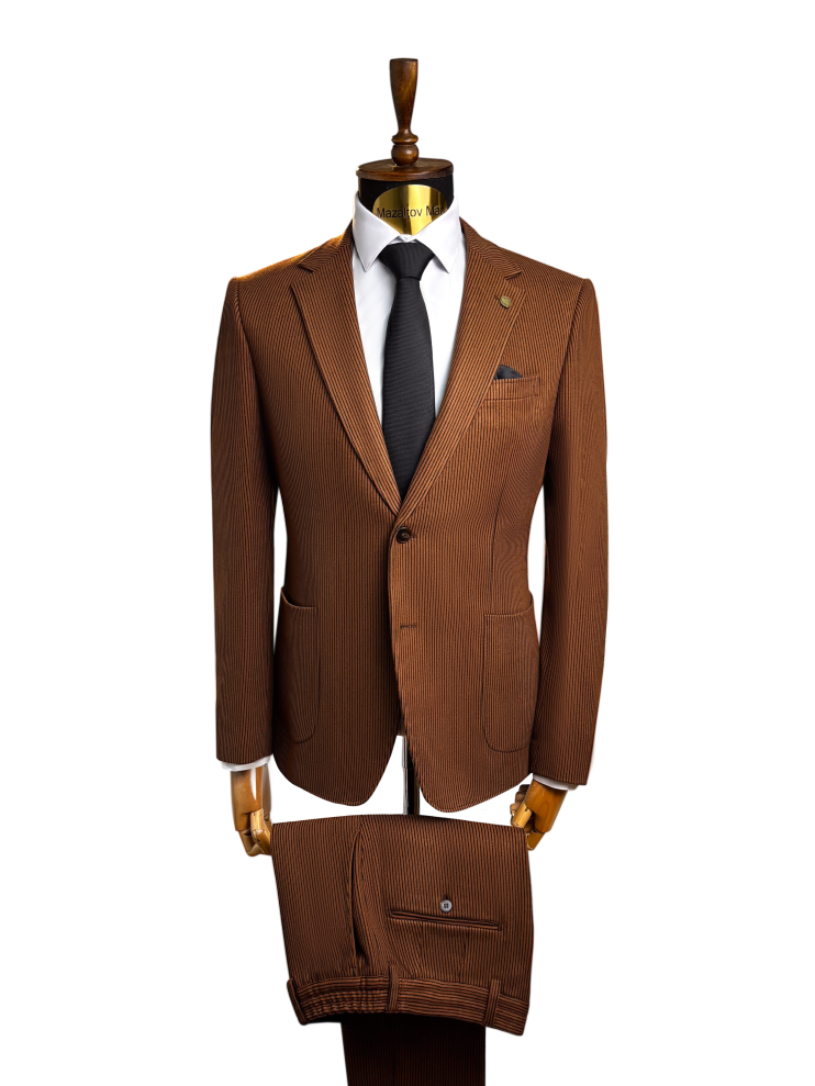 Костюм САК 2-ка Светло-коричневый в полоску