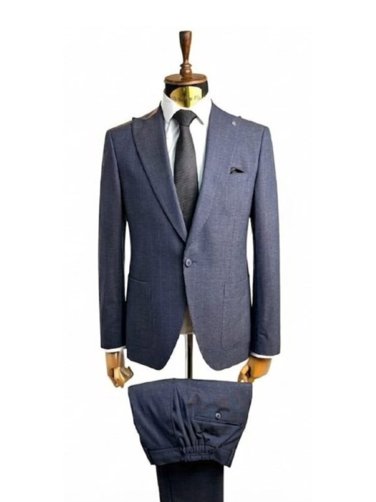 Костюм MAZALTOVMAN 2-ка премиум Синий в полоску
